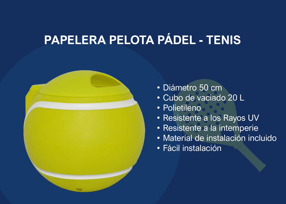 sky7_es's tweet photo. 📢 Tenemos el placer de presentarles la primera revista de nuestras papeleras SERIE SPORT 👏 👏 👏 papelera en forma de la pelota de TENIS ❗

📥 Puede descargar la revista en nuestra web https://t.co/tuKMHH0InX en el bloque de MOBILIARIO URBANO seleccionando Papeleras SPORT 😉 https://t.co/29Tn8sQS3a