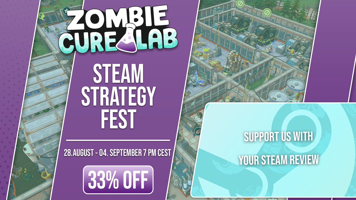 If you would love to support us leave your review on Steam about your Zombie Cure Lab experience.👇😊

store.steampowered.com/app/1620290/Zo…