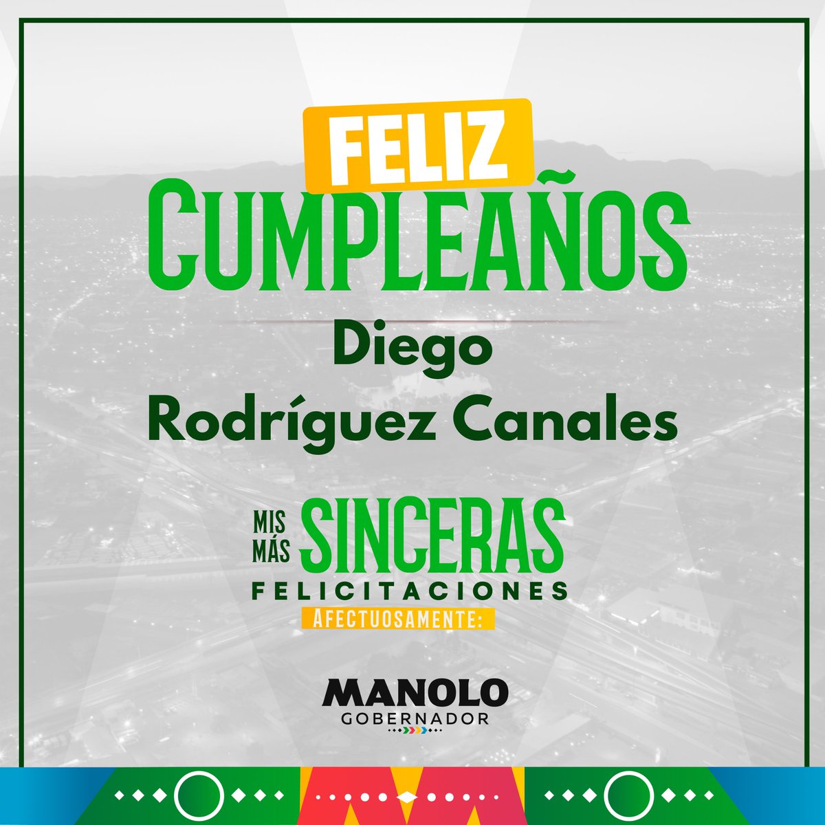 manolojim's tweet photo. ¡Que la pases muy bien compadre @DiegoRodzC, un fuerte abrazo! https://t.co/m43F4nAilK
