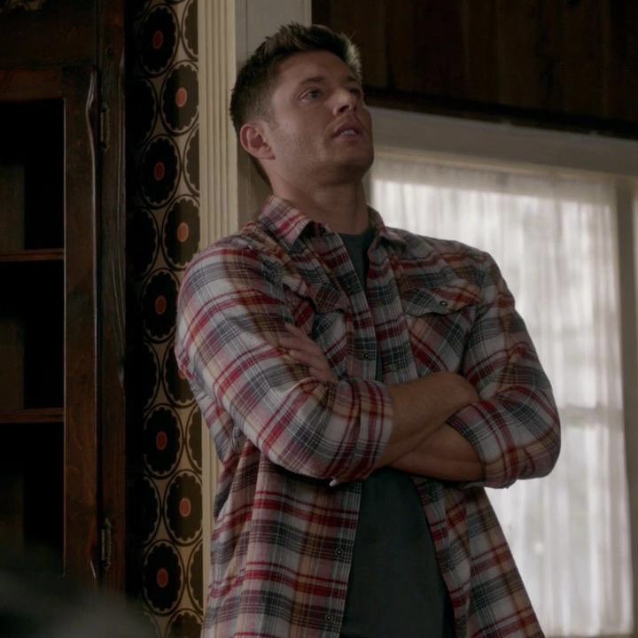 deanthebestboy's tweet photo. dean winchester and this flannel in particular https://t.co/JMEQBotoo4