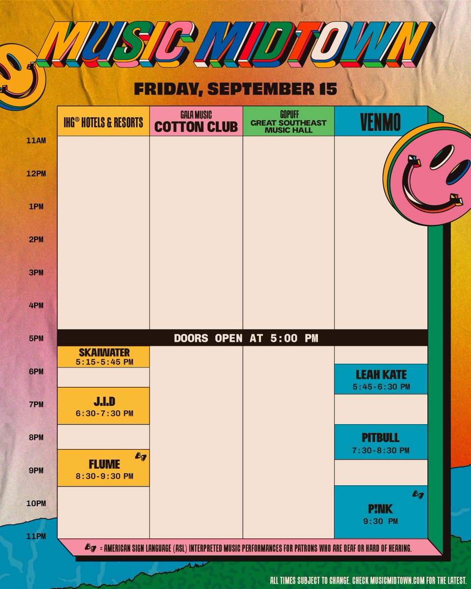 Music Midtown schedule