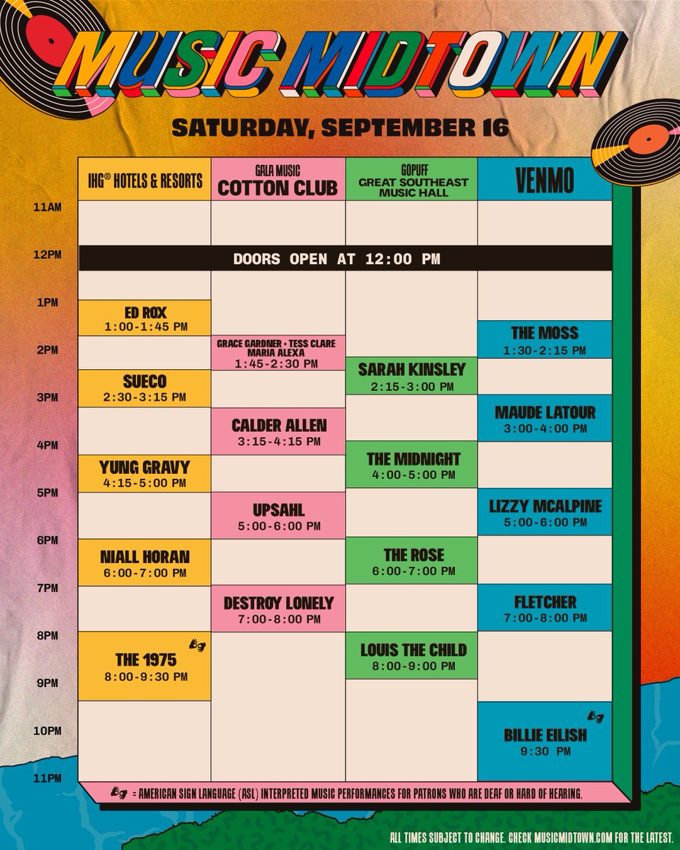 Music Midtown schedule