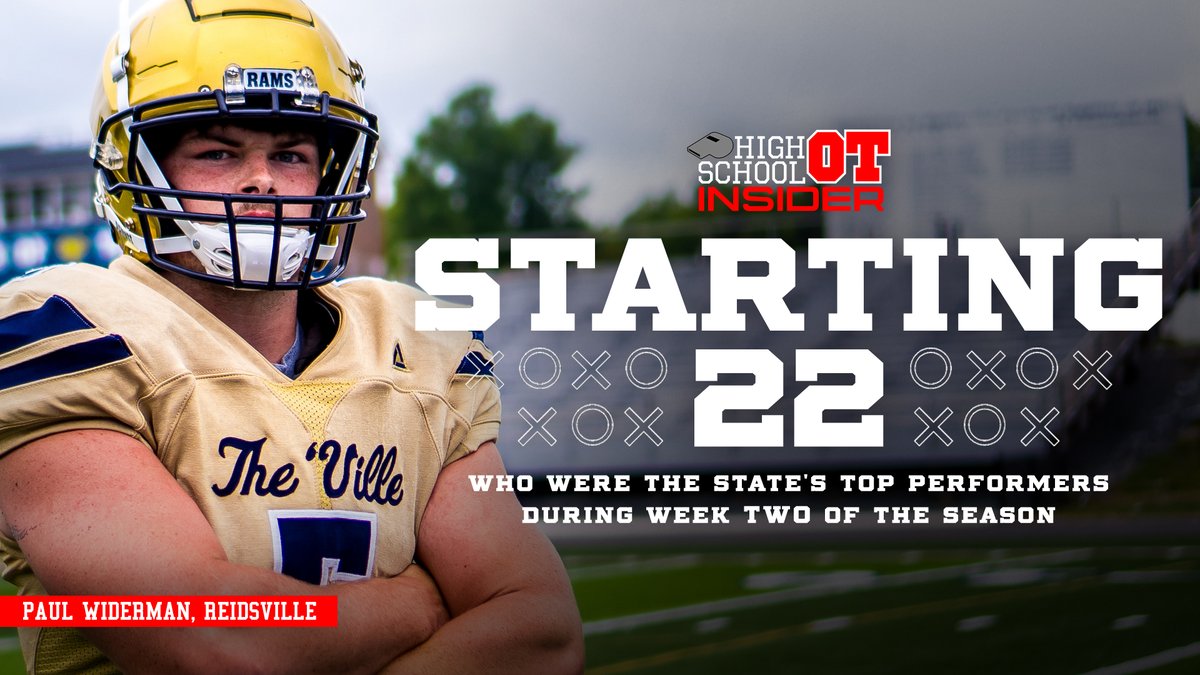 Here's your week two Starting 22 on HighSchoolOT Insider.  

Meet the top performers in the state at each position from this past week.  

𝗜𝗡𝗦𝗜𝗗𝗘𝗥: highschoolot.com/story/the-star…