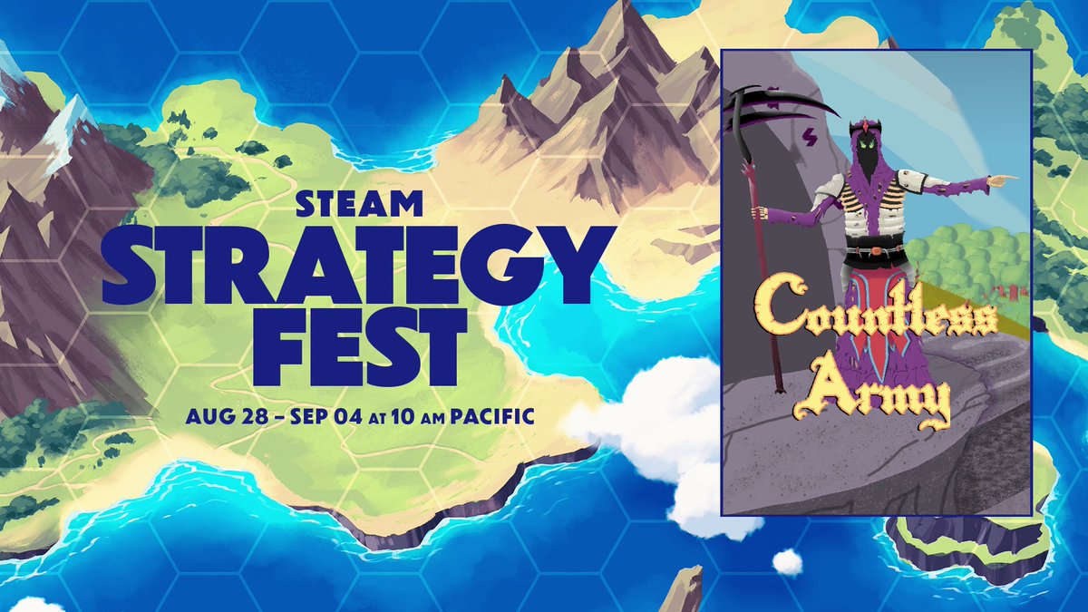 In this festival of strategy on Steam Countless Army participates!

If you like the game and haven't tried it yet, you can download the demo from Steam!

Game on Steam: store.steampowered.com/app/2413640/Co…

#SteamStrategyFest #ReverseTowerDefense #TowerDefense