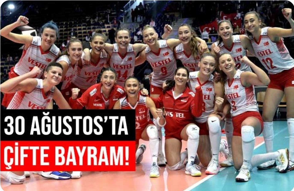 🇹🇷SONDAKİKA🕜
ÇİFTE BAYRAM YAŞIYORUZ
▪︎Kadın Voleybolda Milliler,Plonya'yı da 3-0 yenerek yarı finale yükseldi. 
▪︎Filenin Sultanları,
Brüksel'in Paleis 12 Salonunda oynanan,
CEV Avrupa Şampiyonası çeyrek finalinde,
Polonya'ya set vermeden maçı kazandı.
#ATATÜRK ve 30Ağustos
