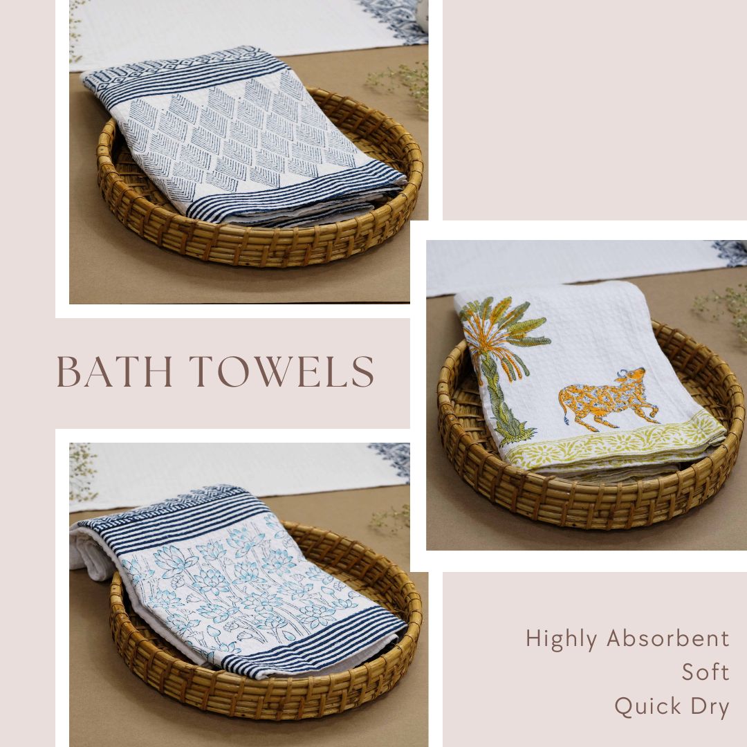 designgaatha's tweet image. Explore our range of bath towels made out of highly absorbent honeycomb cotton fabric with hand block printing to add a touch of exclusivity to your bath linen collection.

Explore Now - designgaatha.com/bed-linen/bath…

#handblock #madeinindia #astisanal #bathlinentowels