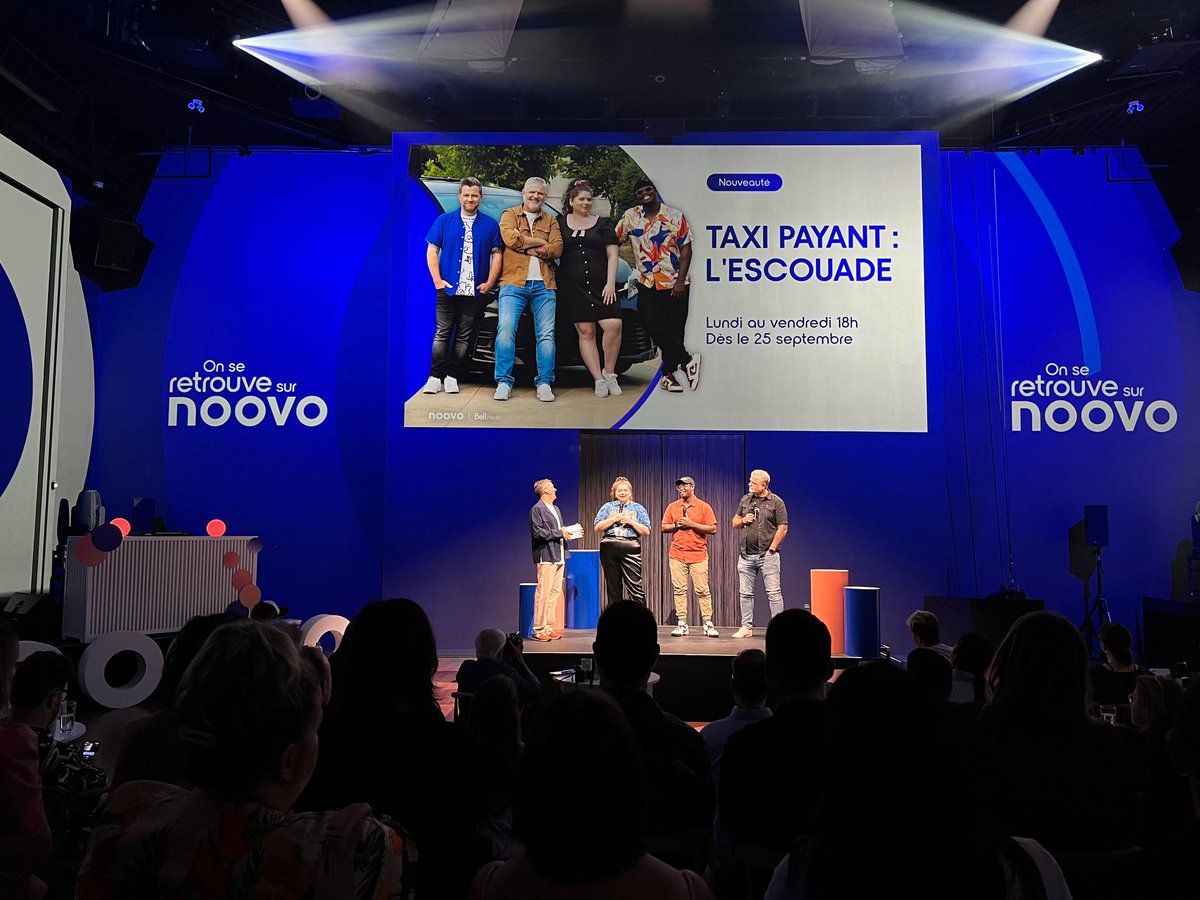 Noovo (@noovo_ca) on Twitter photo Lancement de programmation | « Dans l'émission, <a href="/patrickgroulx/">Patrick Groulx</a> est là pour vrai » 😂- Michelle Desrochers, qui co-anime Taxi Payant, avec <a href="/kevinraphael21/">Kevin Raphael</a>, <a href="/Dominic_Paquet/">Dominic Paquet</a> et Patrick Groulx
#noovo Lancement de programmation | « Dans l'émission, <a href="/patrickgroulx/">Patrick Groulx</a> est là pour vrai » 😂- Michelle Desrochers, qui co-anime Taxi Payant, avec <a href="/kevinraphael21/">Kevin Raphael</a>, <a href="/Dominic_Paquet/">Dominic Paquet</a> et Patrick Groulx
#noovo