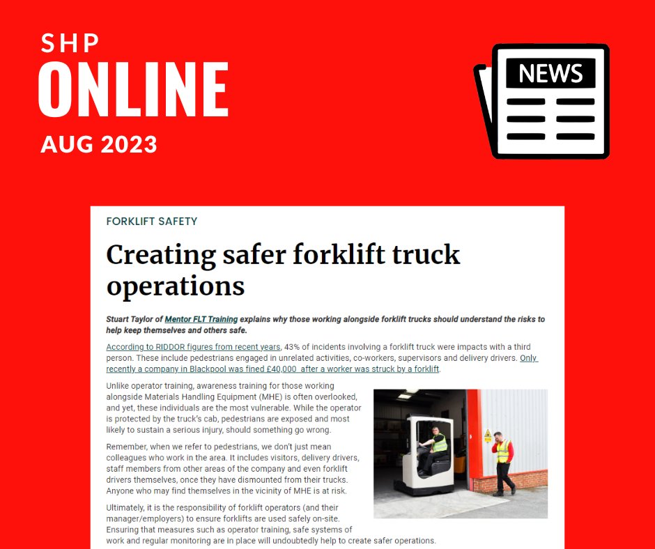 Visit <a href="/SHPOnline/">SHP - Safety and Health Practitioner</a> for our latest article on pedestrian safety &amp; reducing the risk of forklift accidents.

Find out more about protecting those most at risk of serious injury by raising awareness &amp; ensuring that they understand how to keep themselves safe: okt.to/Bflvo0
