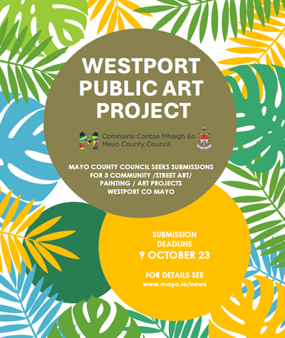 Opportunity for artists: Street art/ mural/ painting project in Westport town. Further information and artist brief available online: mayo.ie/news/westport-…