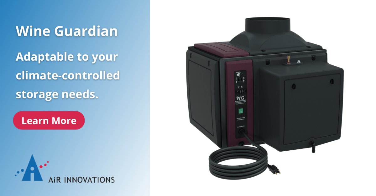 Our Wine Guardian HVAC units provide long-term storage and preservation at low temperatures. Great for wine, cigars, historical documents, computer servers, and much more.

See how: bit.ly/3YUT62e

#HVAC #EnvironmentalControl #Preservation #AirInnovations #WineGuardian