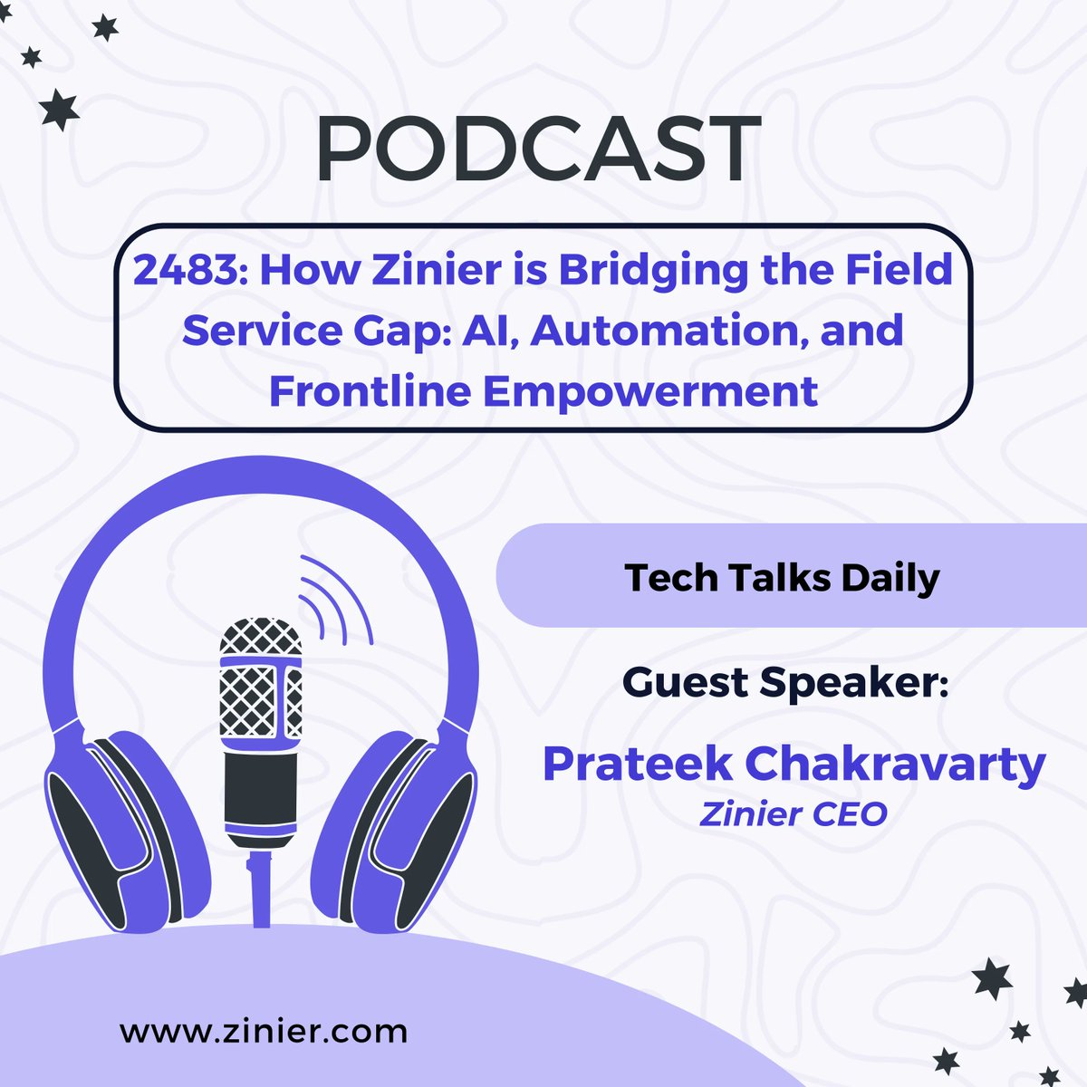 zinier's tweet image. Discover how Zinier&apos;s AI revolutionizes field services with CEO Prateek Chakravarty on Tech Talks Daily. From 5G to sustainability ♻️, learn about the future of service. 🎧🔍 #AI #FieldServices #TechTalks 

buff.ly/3qONMkj