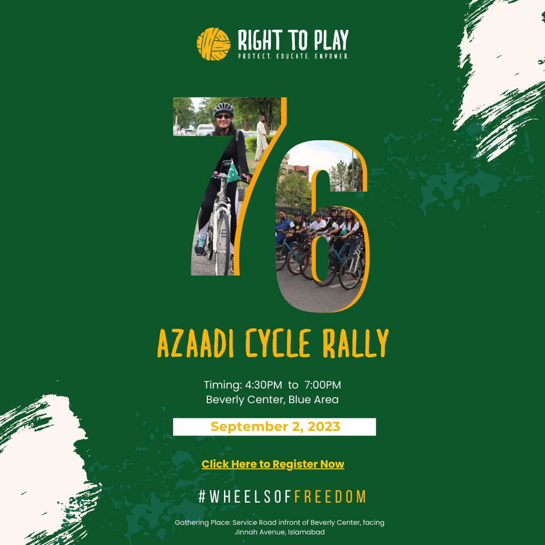 Feel the spirit of change as our girls pedal the #WheelsofFreedom, this Saturday at the Azaadi Cycle Rally. Join us in moving towards a future of strength, independence, and equality by registering on the link below:
docs.google.com/.../1z1szQlsiK…...