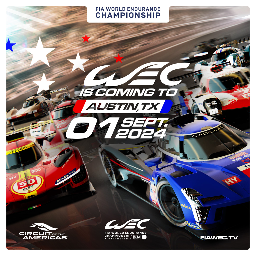 COTA's tweet photo. Lone Star Le Mans returns to COTA Labor Day weekend 2024! Don't miss the sixth round of the 2024 @FIAWEC. Tickets go on sale Friday, September 1st @ 10AM CT. 💥

Learn more: https://t.co/3GFlMZYmya https://t.co/VJSq2kpEE1
