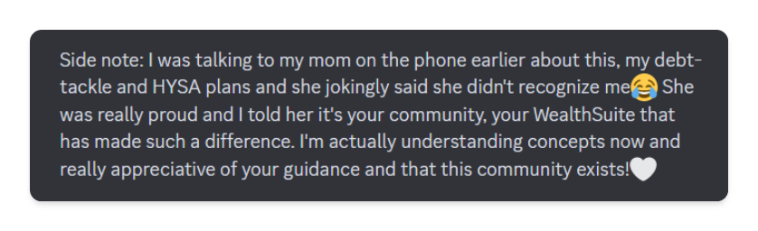 My mission is to help 1M+ people become financially free.

(and I'm making progress)