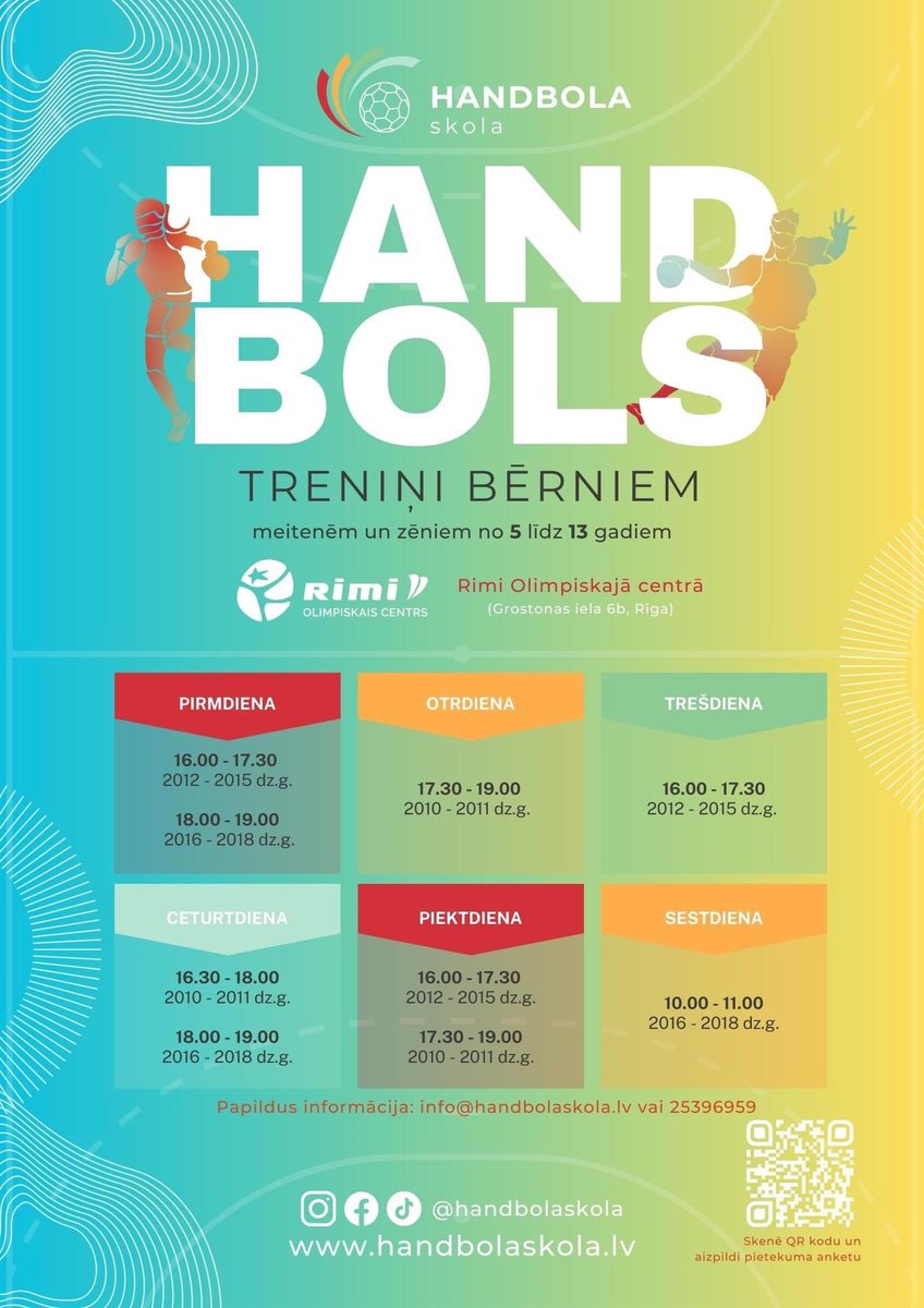 raitispurins's tweet image. Sūti savu bērnu trenēties handbolā (sākot no 5 gadiem). Treniņi notiek olimpiskajā centrā Rīgā. ej.uz/hbtrenini