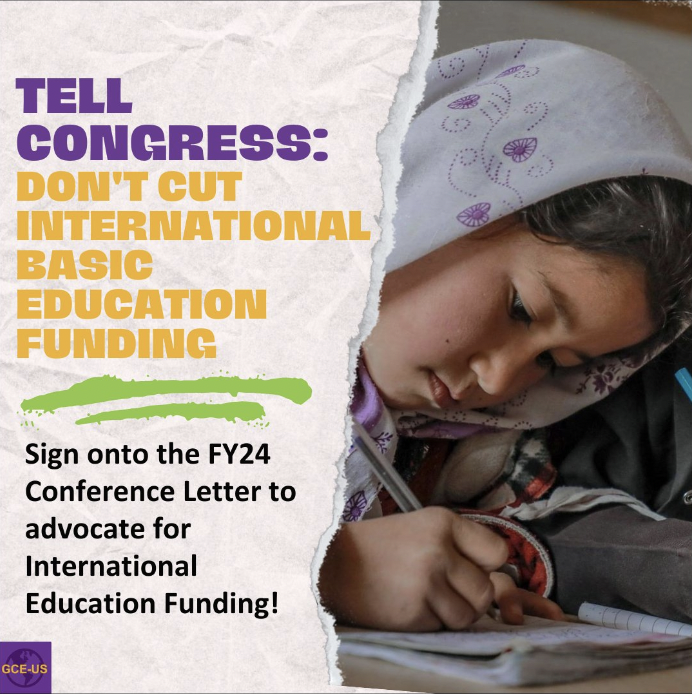 GCE_US's tweet photo. ✍🏾 Please join & sign onto the #FY24 #GlobalEducation Conference Letter, urging congressional leaders to fully #FundEducation!
📣 Support #education for kids around the 🌎 today!
➡️ https://t.co/fZye1TShps
#FY24GlobalEd https://t.co/V2CBHDAkp7