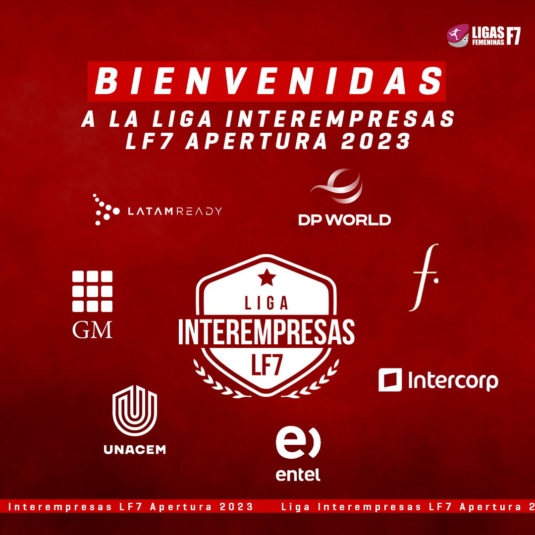 LigasF7's tweet photo. #LigaInterempresasLF7 🏆 🔘 Los 7 equipos que competirán en la 10ma edición 2️⃣0️⃣2️⃣3️⃣ 🔥 ¿Qué empresa crees que ganará el torneo? 🔮 #mujerypoder #futbol #futbolfemenino #futbolfemeninoperuno #futbol7femenino #futbol7 #lf7 #goals https://t.co/qEX1kqQRES
