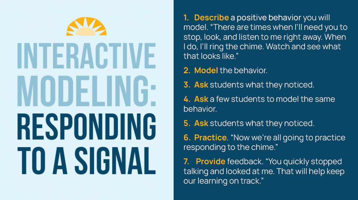 responsiveclass's tweet photo. Simple signals for attention—visual (a raised hand) or auditory (a chime, rain stick, or other pleasant-sounding instruments)—are essential classroom management tools. Learn more: https://t.co/sfolMZmCn6 https://t.co/QnsXV0duvq