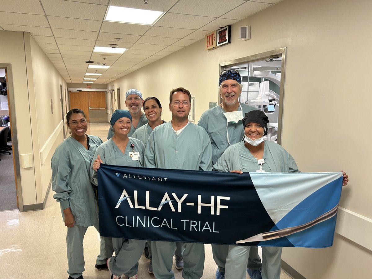 alleviant's tweet image. Congratulations to @CardioInstitute , @houmavalvedoc, and the research team on their first randomization in #ALLAYHF for heart failure patients!