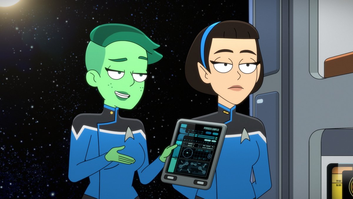TheTrekCentral's tweet photo. 🚨LOWER DECKS Double Episode Premiere!

Two episodes both with titles that have some heavy easter egg weight to them!

⭐️401 Twovix - Gives us all the Star Trek Voyager vibes, who's bridge can be seen in the trailer.

⭐️402 I Have No Bones Yet I Must Flee - perhaps a tribute to a similarly named #HarlanEllison short story?

What are your theories for these episode?

Both premiere next Thu, Sept 7 on Paramount+

#StarTrek #StarTrekLowerDecks