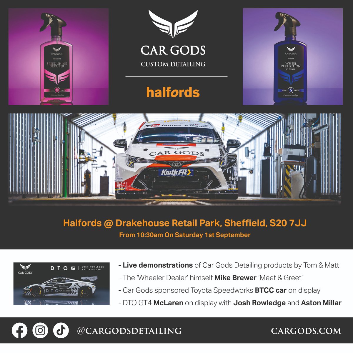 We have some incredible news to share!🤩

We will be launching our products into over 100 Halfords stores across the UK.

Saturday 2nd September from 10:30am at Drakehouse Retail Park in Sheffield where we’ll have live demos and a few guests down to help out!

<a href="/Halfords_uk/">Halfords</a>