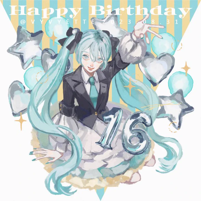 お誕生日おめでとうございます✧#初音ミク生誕祭2023 #初音ミク誕生祭2023 