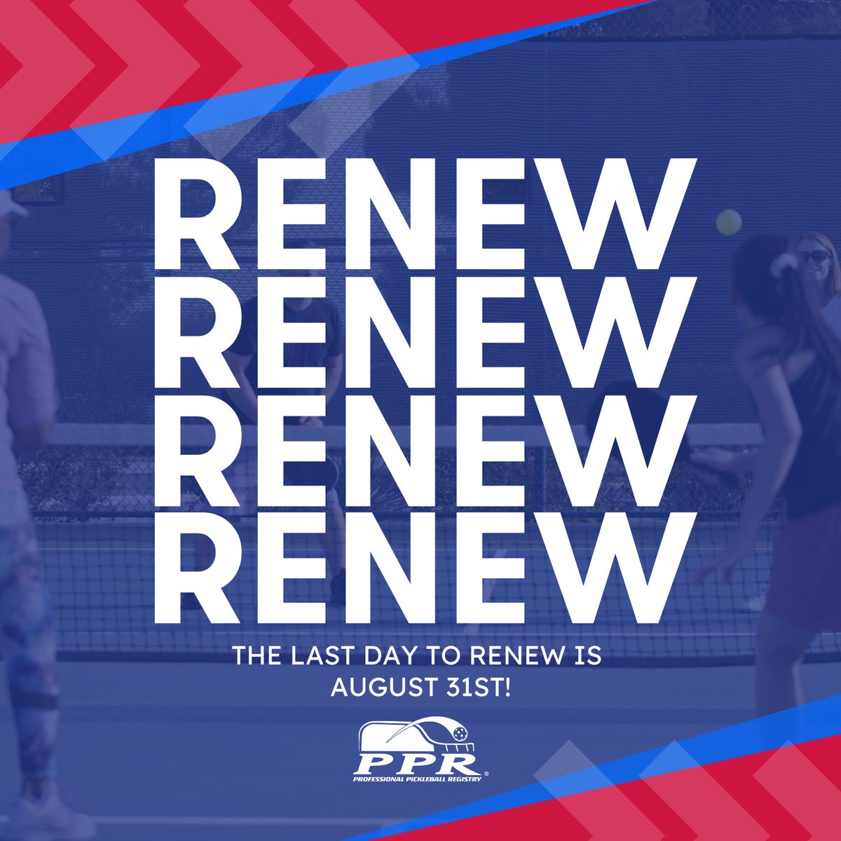 pprpickleball's tweet photo. Your benefits are expiring on August 31st! 😱 Renew today to continue taking advantage of all that PPR has to offer. As an added bonus, you'll receive 26 digital presentations when you renew! 🎉 

Renew today in your member portal or call our office at (843) 842-9777. https://t.co/4nQWS998Pe