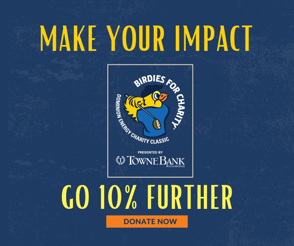 CodeVA will receive an additional 10% on your charitable gift when you donate through #BirdiesforCharity presented by TowneBank! Donate now through October 22 at  pgatourcharities.org/index.cfm?acti…