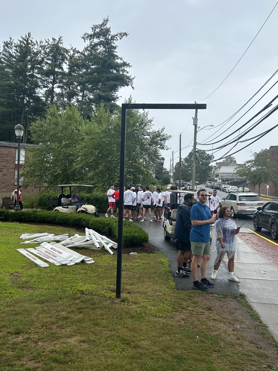 Great to see our Fall Athletes making a difference on move in day! Rain or Shine!