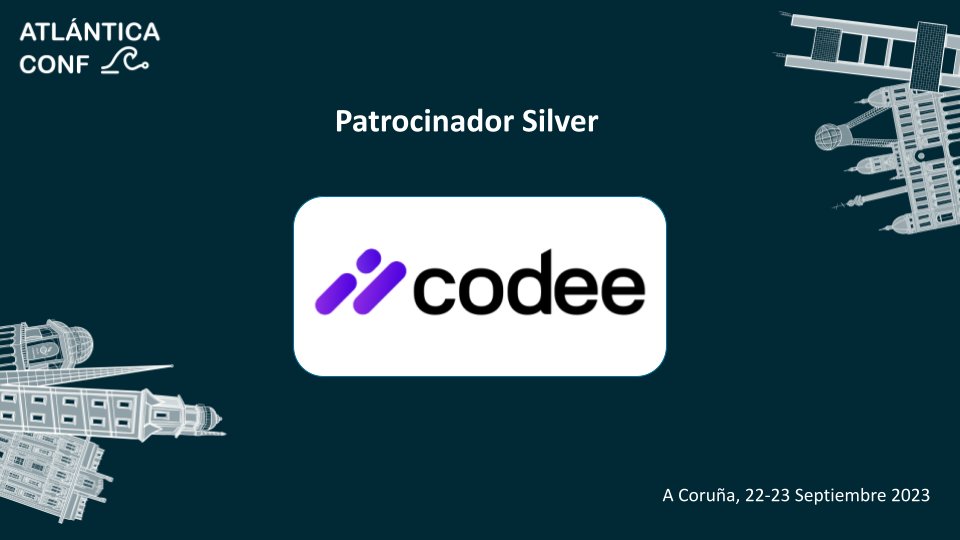 Mensaje desde @Codee_com, patrocinador silver: 'Estamos encantados de patrocinar @AtlanticaConf y ayudar a promover la comunidad tecnológica gallega. Como startup Gallega es un orgullo promover nuestra comunidad de innovadores. #Codee #AtlanticaConf #Innovacion #CodePerformance😍