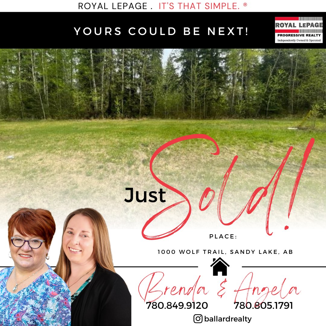 📞Call Brenda at 780.849.9120 or 📞Angela at 780.805.1791 and let's work together to create your own success story. 🏡💼 #HappySellers #TrustedAgent #DreamsComeTrue #royallepage #slavelake #sandylake