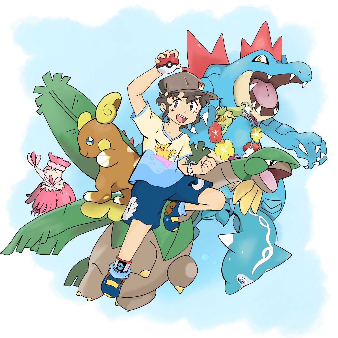 Pokémon Club - Fanart of Ash's Alola Pokemon Artist