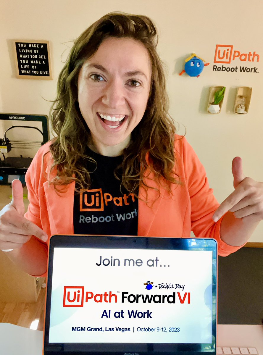 Come hang with me at #UiPathForward VI for 2.5 days of insight, inspiration, and education! 🤙

What am I most excited for? Showing our customers how to make what’s possible with AI, practical with UiPath 💪

Learn more here about why you should attend: uipath.com/events/forward…