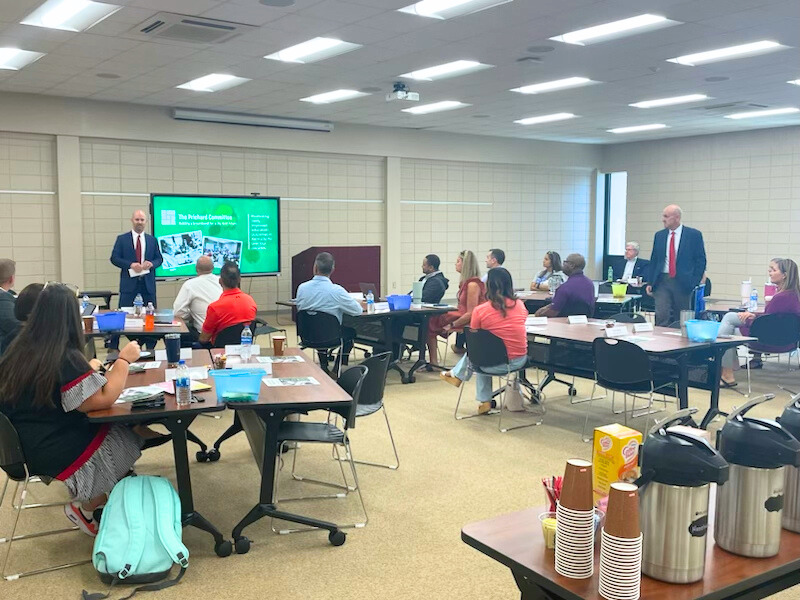 PrichardCom's tweet photo. This morning @prichardcom Board Chair, Clay Ford is in Owensboro with Mayor Tom Watson, community members and school staff to discuss Full-Service Community Schools &amp; what that means for Kentucky education.

#KentuckySchools #EducationAdvocates https://t.co/S0ADeJrCy3