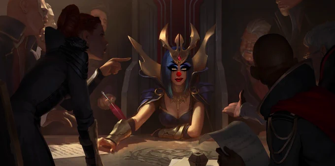 Good thing about LeBlanc is that she can be Jessie, James and Meowth from Team Rocket (We should call Team Noxus), last 2 champs from Noxus were failed experiments and I think last 2 stories also failed stuff from her schools (Like Annie burning it down). Someone help her 
