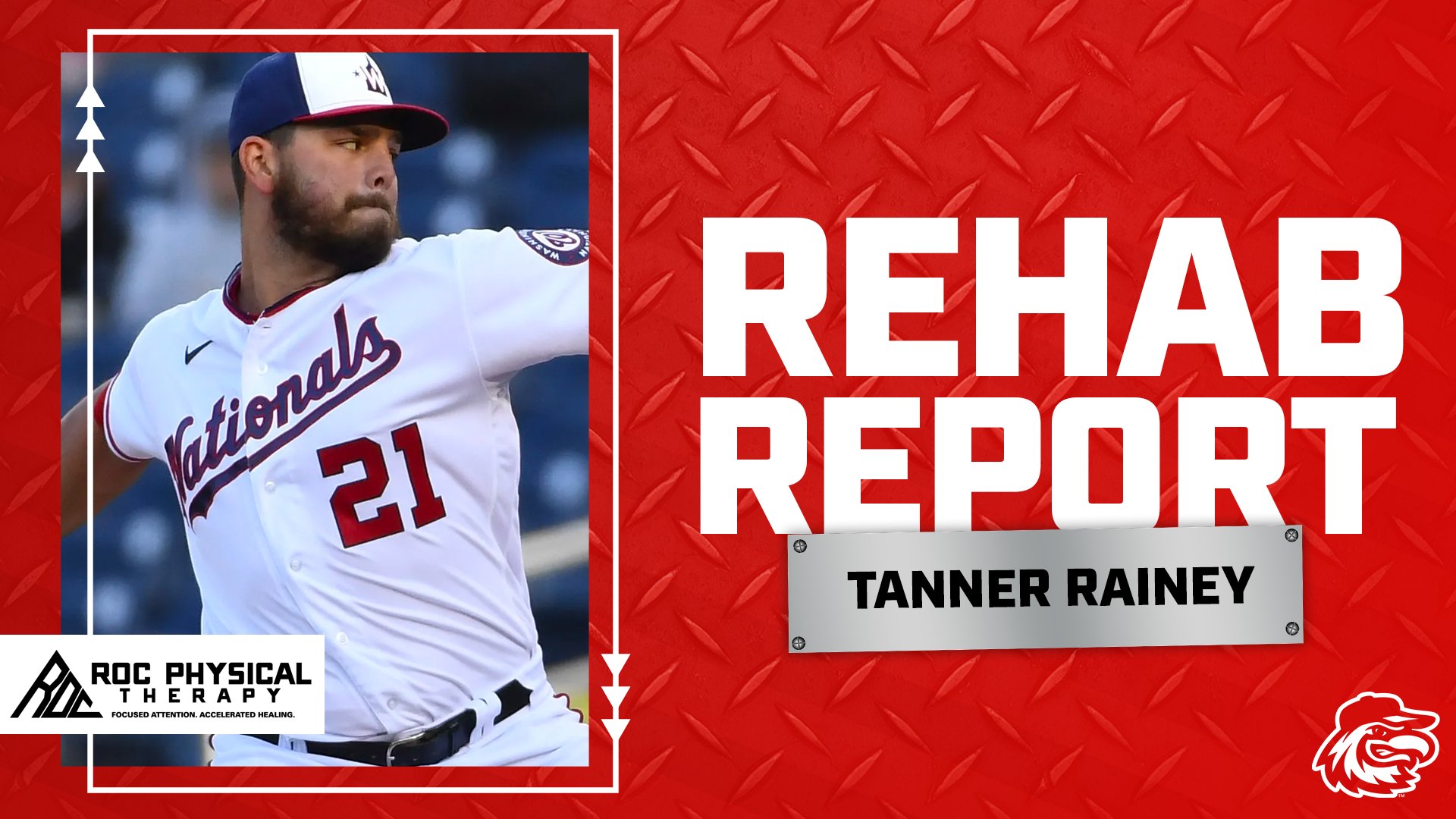 Rochester Red Wings on X: Tanner Rainey joins us on a Major League Rehab  Assignment! @rocpt_585