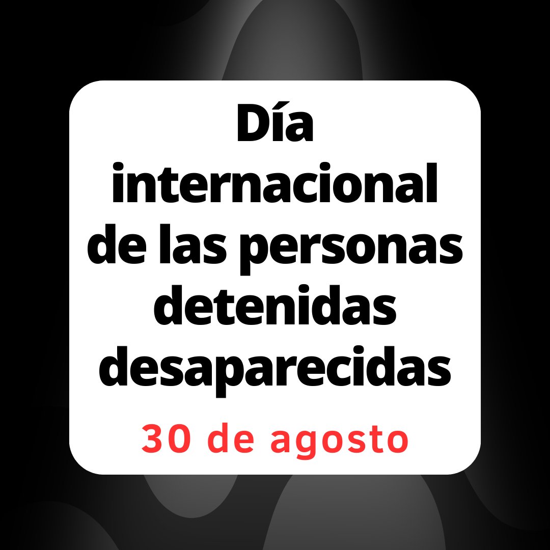 Porque seguiremos buscando, hasta que el último aparezca.

Día Internacional de las personas victimas de desaparición forzada.