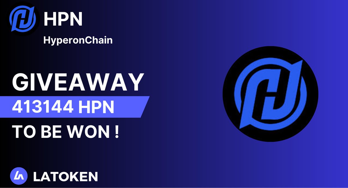 Latoken_cex's tweet photo. 🏆 $660 HYPERONCHAIN (HPN) Giveaway on LATOKEN

🔥 132 Winners.
✅ Complete all tasks and qualify for the Giveaway.
📲 Share with 5 Friends and Follow.
⏰ August 30, 2023 - September 4, 2023.

👉 JOIN GIVEAWAY (https://t.co/poW0lqU8aU) https://t.co/WBuB8JaXTI