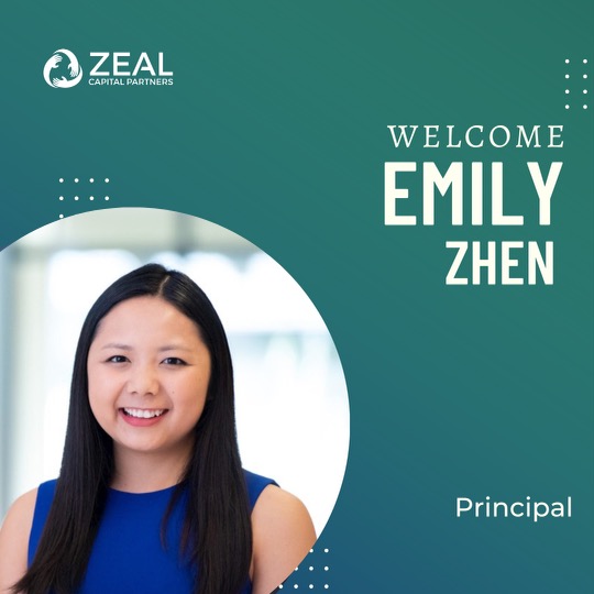 Thrilled to welcome @emilylynnzhen to join us as Principal @ZealVC and help usher our new expansion into healthcare investing with a lens towards #HealthEquity! Our investment in this area will only further our existing commitments to #FinTech & the #FOW bwnews.pr/3Ejknlp