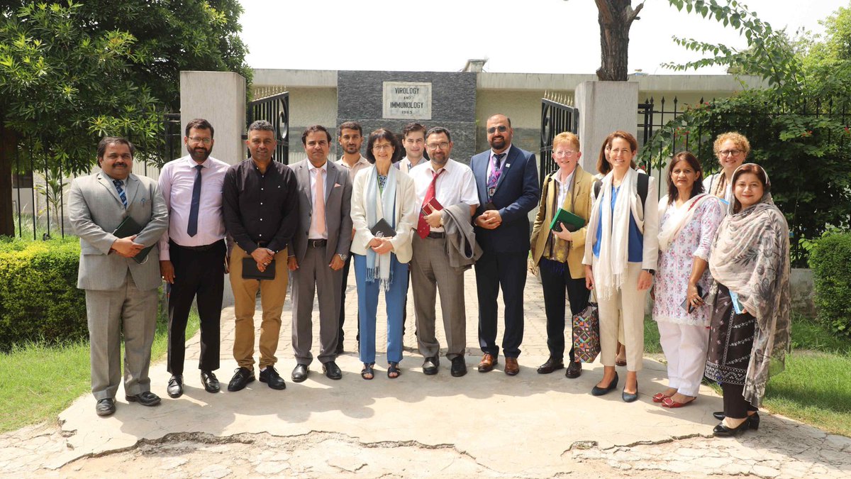 UKHSA's tweet photo. 🧵 Last week, hosted by our #IHR_Strengthening Project team in Pakistan, our Chief Executive, Prof Dame Jenny Harries, was able to visit a number of public health institutions to see their work in managing and protecting against infectious diseases. https://t.co/WO7Et1J9Si