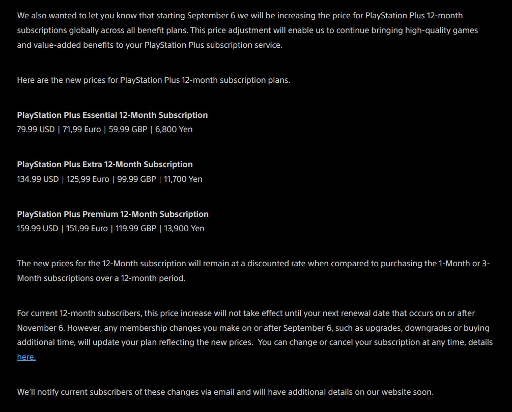 Playstation plus 12 month price 2025