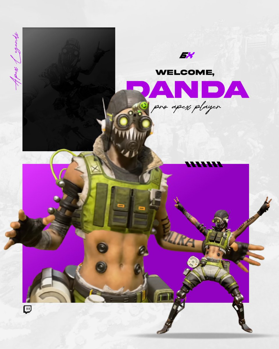Please welcome our first Apex Legends player ! Welcome to the team, Danda  👊

#6ixtyGaming #6X #ApexLegends