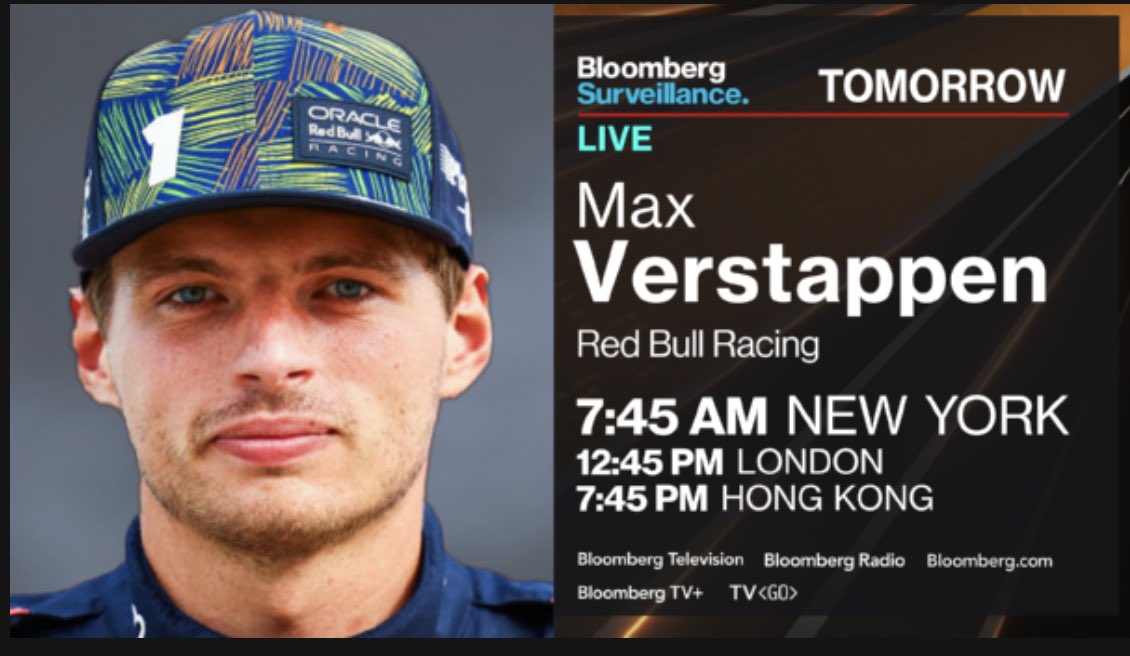 FerroTV's tweet photo. Just confirmed @tomkeene… 

The man. The legend.  @Max33Verstappen tomorrow @BloombergTV https://t.co/NDQxYhAgUA