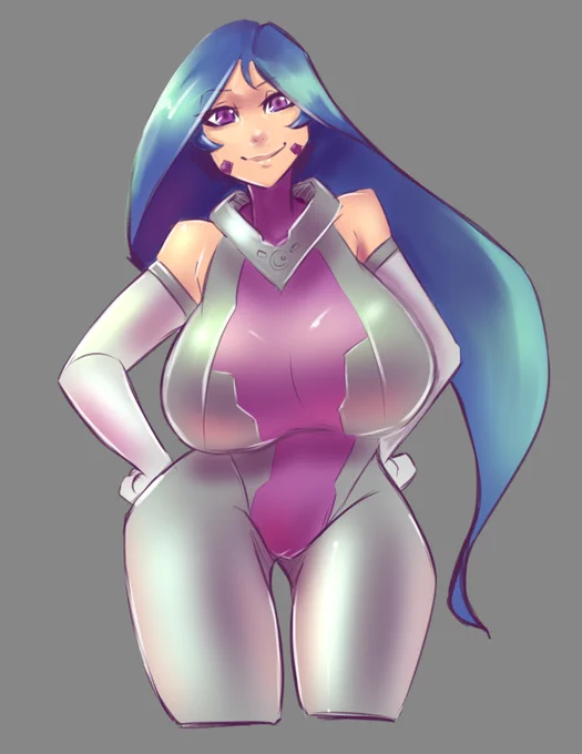 found it, this is what she used to look like. she changed rather quickly tho. 