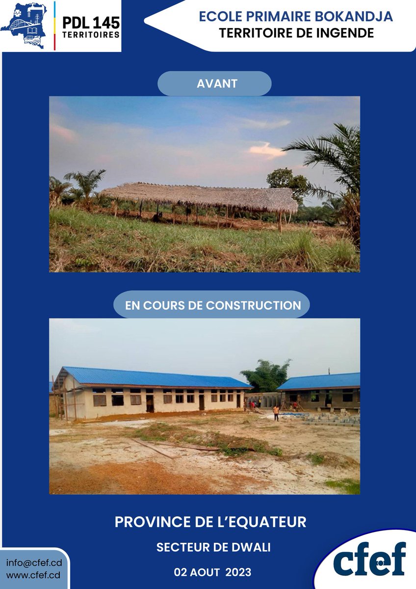 MunsantuK's tweet photo. Içi,
Province #Equateur
Territoire #Ingende
École Primaire #Bokandja en construction.
Je vous assure que le Fils de l'Homme reconstruit la #RDC dans son ensemble.
Soutenons FATSHI.
Devenons FATSHISTES ✌️.
Le 20/12/2023 Bakobunda na Bilan. https://t.co/RRdgUX2PO3