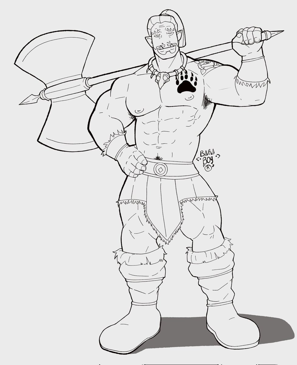 BaraBoy__'s tweet photo. WIP Orc #Bara #ORC 
Character from : @BrianOj28467694 https://t.co/HHVNXX9k9Q