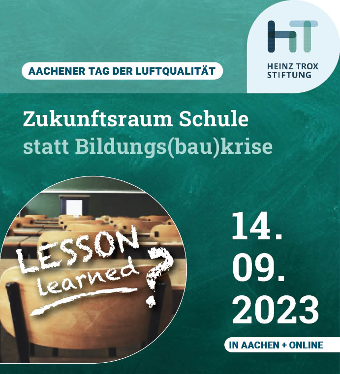 Der #TagderLuftqualität 2023 am 14. Sep. in Aachen nimmt #Bildungsgebäude und deren #Innenraumqualität in den Fokus. Netzwerke mit Forschung, Praxis und Betroffenen zu neuen Lösungen. Programm
heinz-trox-foundation.com/tag-der-luftqu…