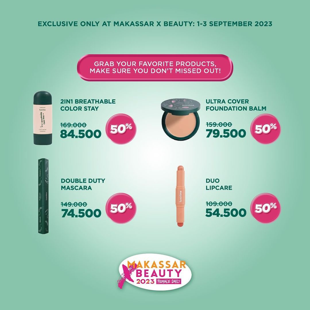 jirakitind's tweet photo. Luxcrime up to 60% #makassarxbeauty https://t.co/WKWFCKShsu