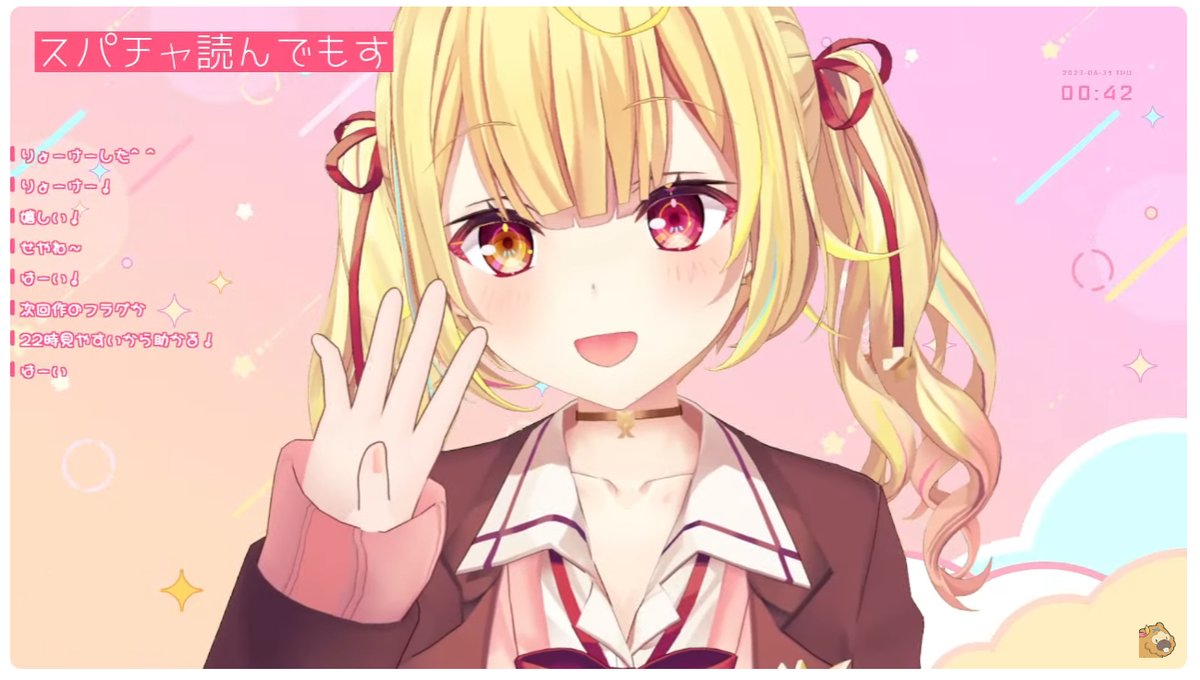 hoshikawa sara 1girl blonde hair solo heterochromia jacket smile red eyes  illustration images