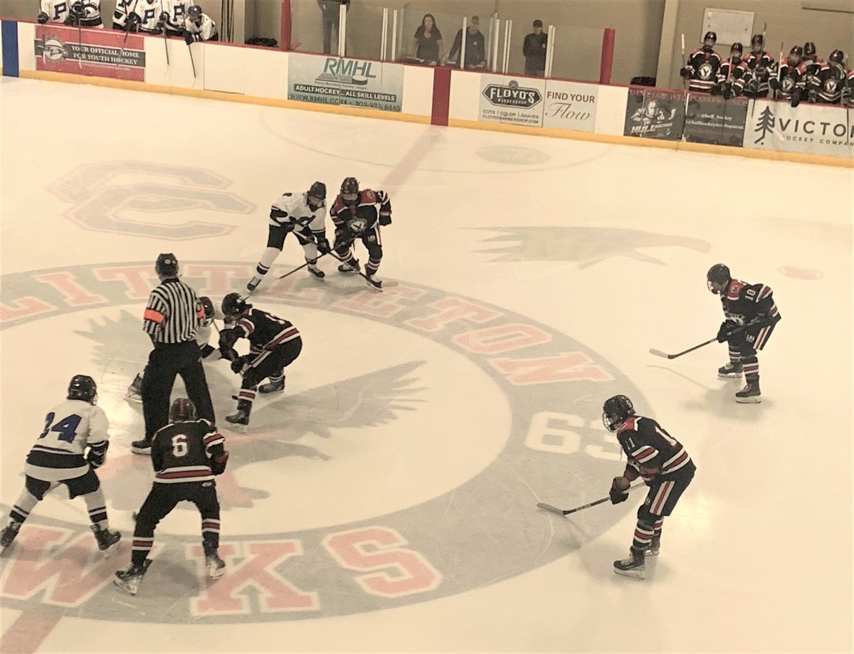 First 15U AA game (exhibition) of the season - good to get back out on the ice.  #littletonhawks #15UAALHA